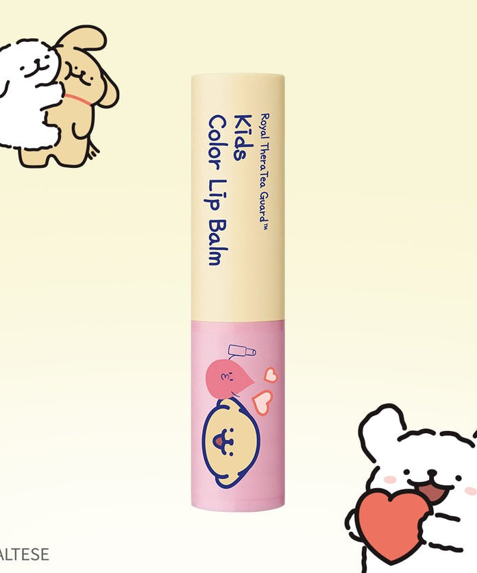 GOONGBE Kids Color Lip Balm 3.3g [Palace Secret x Maltese] with cute dog illustrations