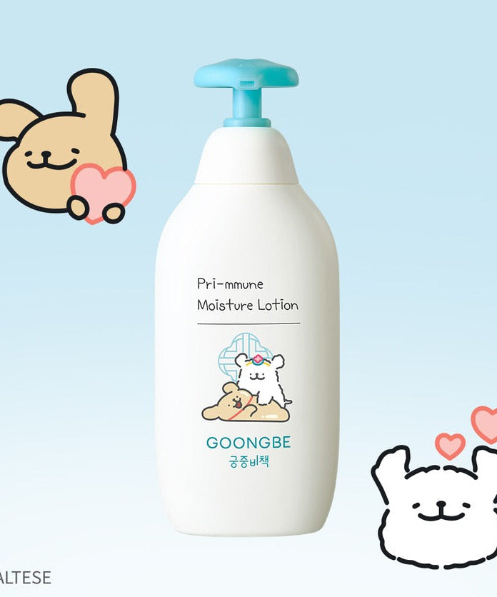 GOONGBE Pri-mmune Moisture Lotion 350ml [Palace Secret x Maltese] with cute character design