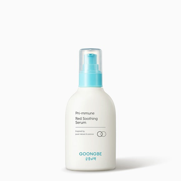 GOONGBE Pri-mmune Red Soothing Serum 150ml bottle with soothing skincare properties.