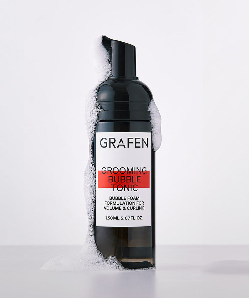 GRAFEN Grooming Bubble Tonic 150ml bottle with foam, Gentleman Korea men’s styling bubble tonic for volume and curling