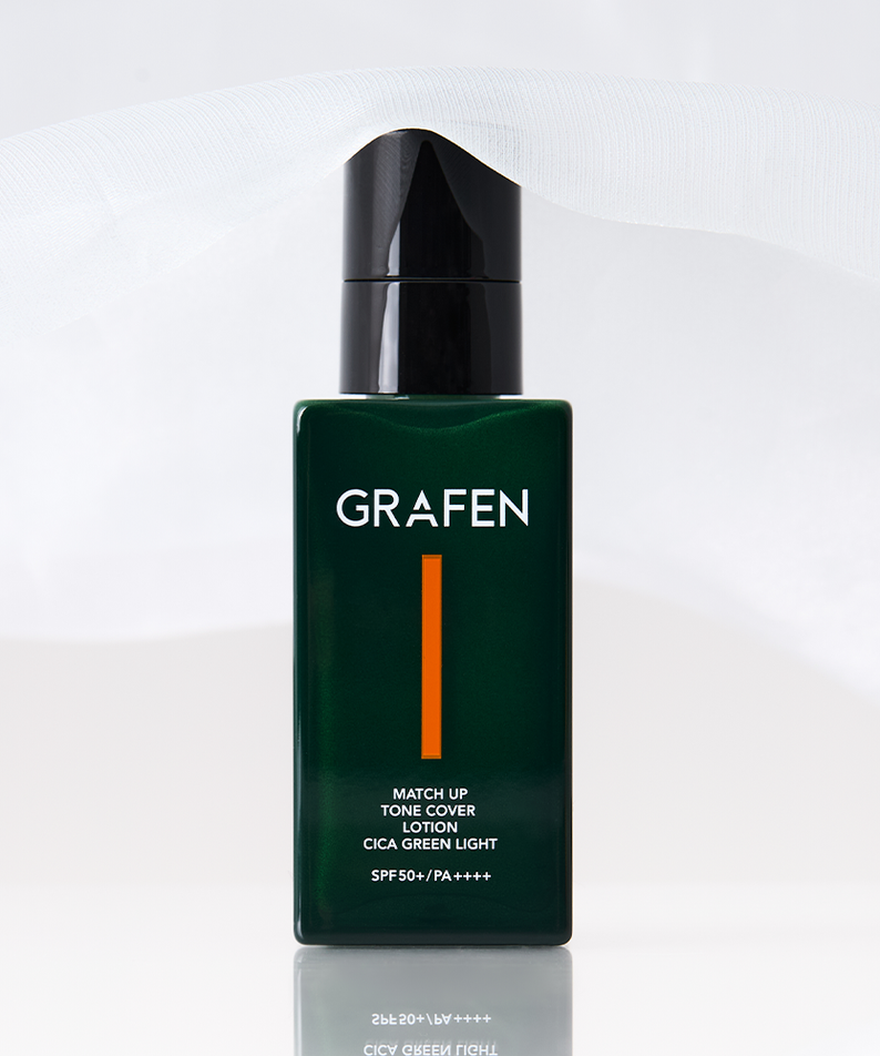 GRAFEN Match Up Tone Cover Lotion Cica Green Light 50ml – Gentleman Korea men’s tone cover lotion, Cica soothing, SPF protection