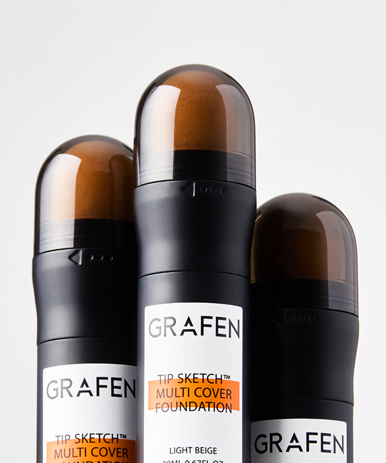 GRAFEN Tip Sketch Multi-Cover Foundation 20ml by Gentleman Korea - Korean men’s skincare stick foundation, light beige, travel-friendly