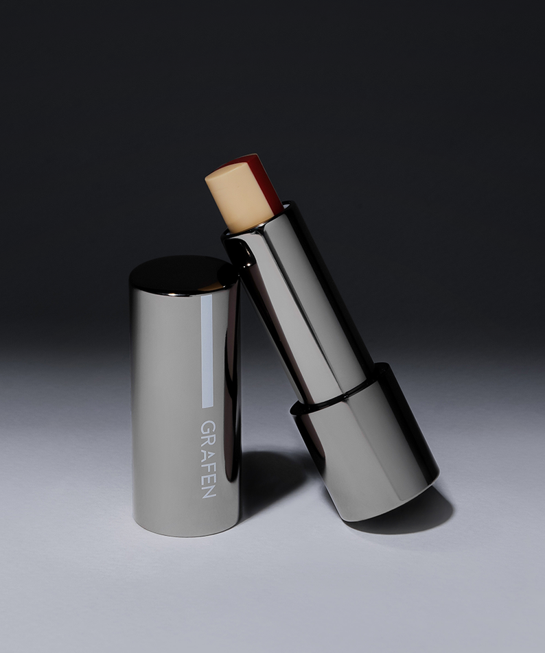 GRAFEN Triple Lip 3.9g sleek silver tube lip balm for men by Gentleman Korea, Korean skincare for gentlemen