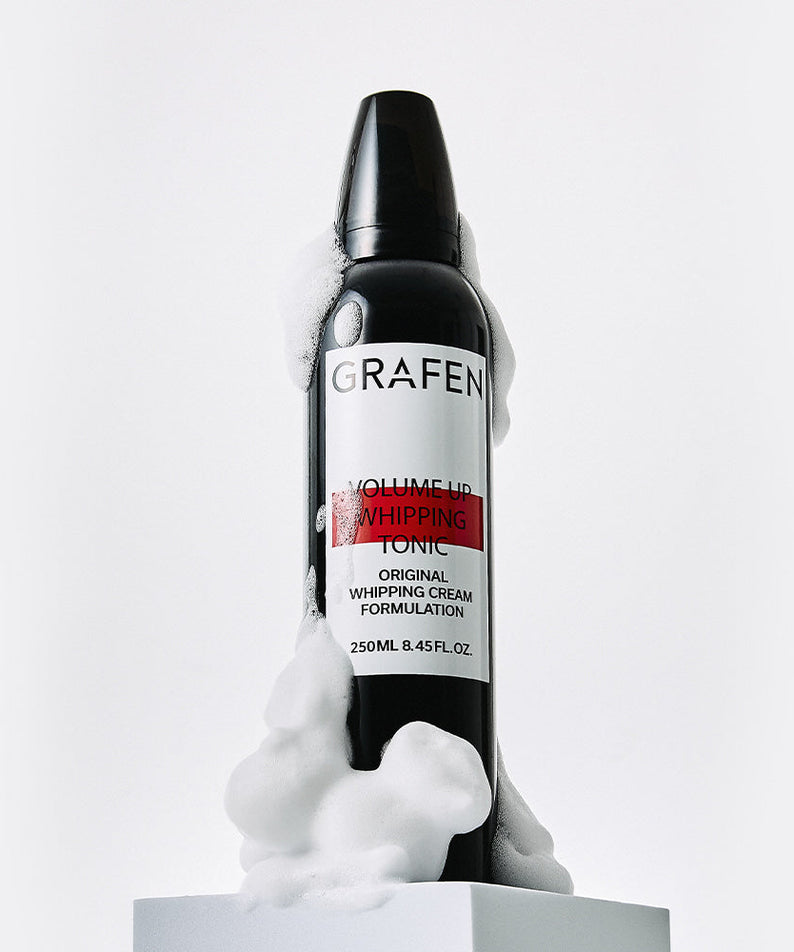 GRAFEN Volume Up Whipping Tonic 100ml black can with whipped foam, Gentleman Korea men’s skincare product