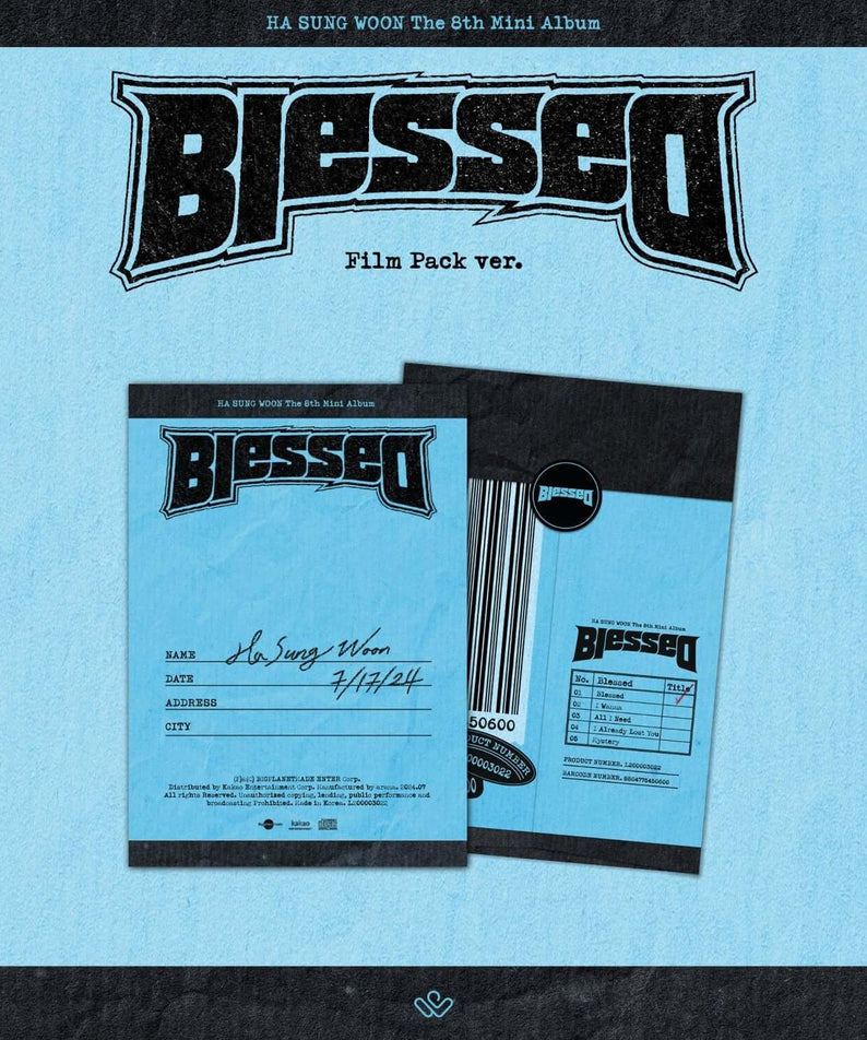 HA SUNG WOON - 8th Album Blessed [Film Pack ver.] [Mini CD-R | Kool Seoul - Buy Kpop Albums Online