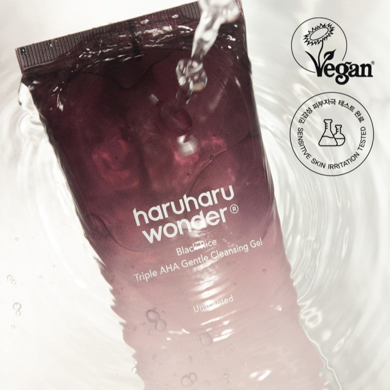 HARUHARU Black Rice Triple AHA Gentle Cleansing Gel 100ml | Kool Seoul