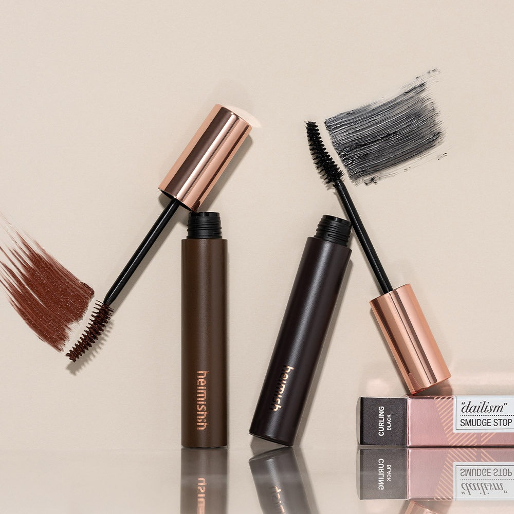 HEIMISH Dailism Mascara in brown and black shades with brushes and application