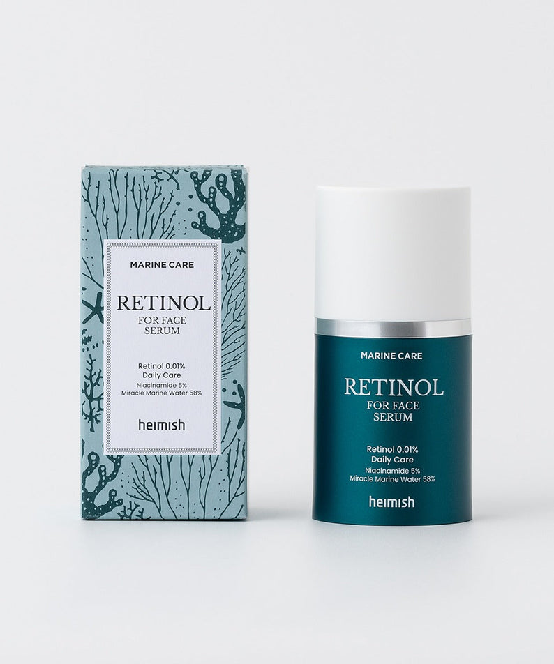 HEIMISH Marine Care Retinol For Face Serum 50ml with packaging on display