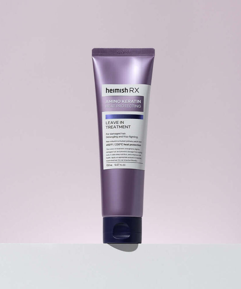 HEIMISH RX Amino Keratin Heat Protecting Leave-in Treatment 150ml product image in purple tube on a light background