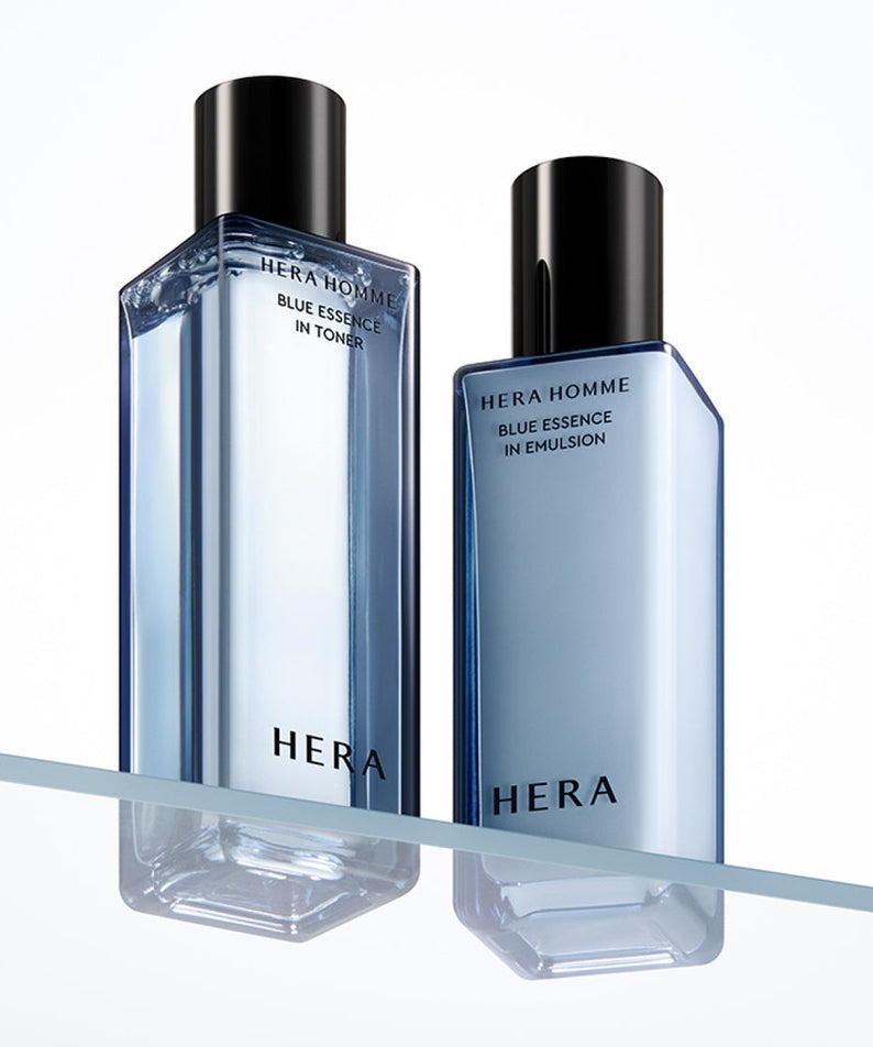 HERA Homme Blue Essence In Toner 125ml - Gentleman Korea premium Korean men’s skincare toner bottle on white background