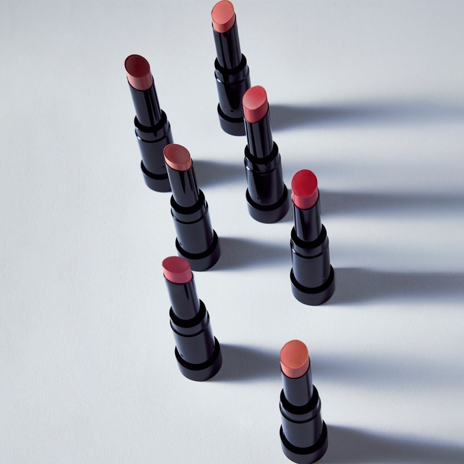 HERA Sensual Powder Matte Lipstick 3g - various shades displayed in a line