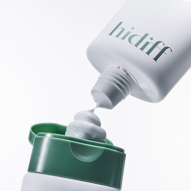 HIDIFF Royal Finish Cream 80ml bottle with cream being dispensed.