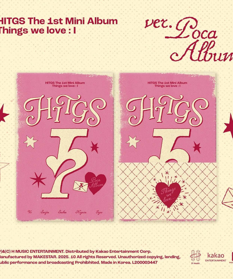 HITGS - The 1st Mini Album [Things we love : I] (POCA) - Kpo | Kool Seoul - Buy Kpop Albums Online
