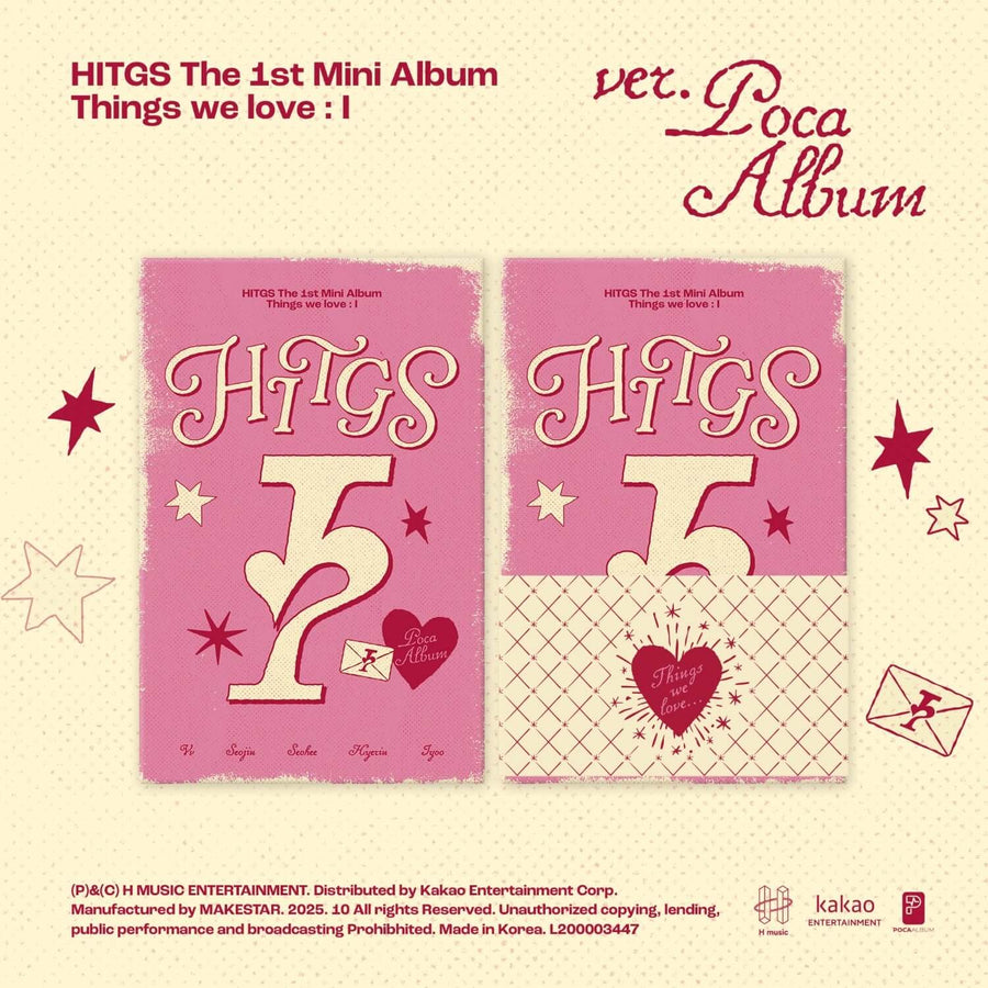 Hitgs - The 1st Mini Album [Things We Love : I] (Poca) - Kpop Album
