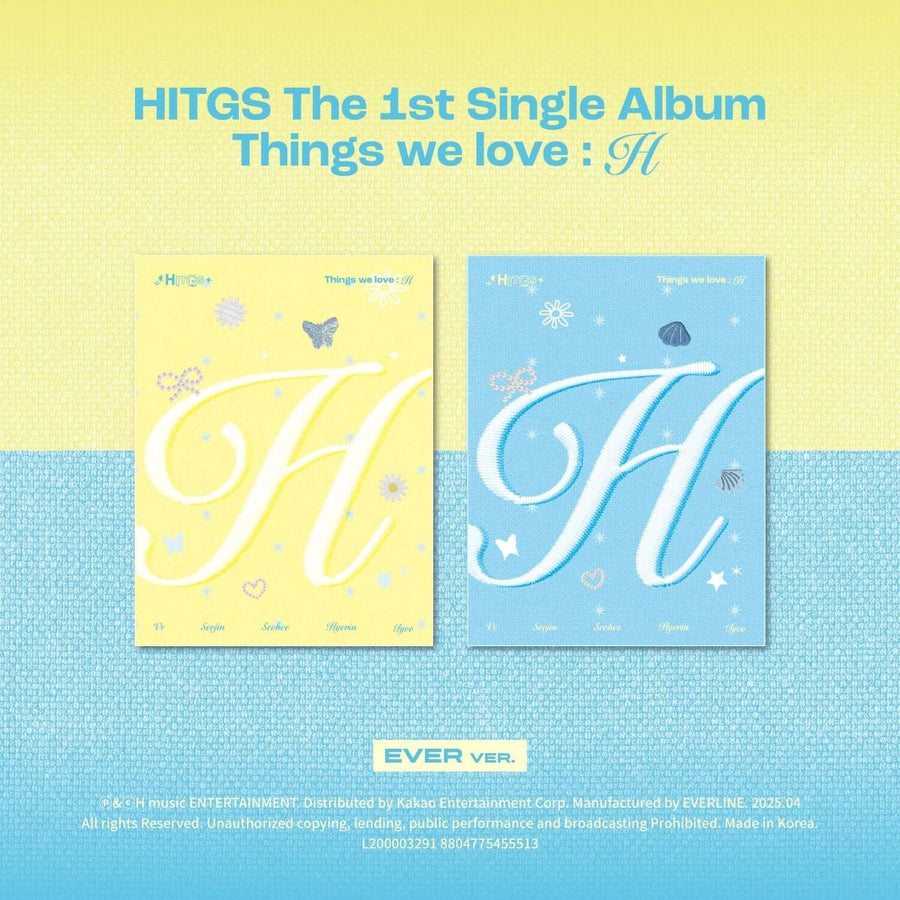 Hitgs - The 1st Single Album - Things We Love : H (Ever) [2 Random 1] - Kpop Album