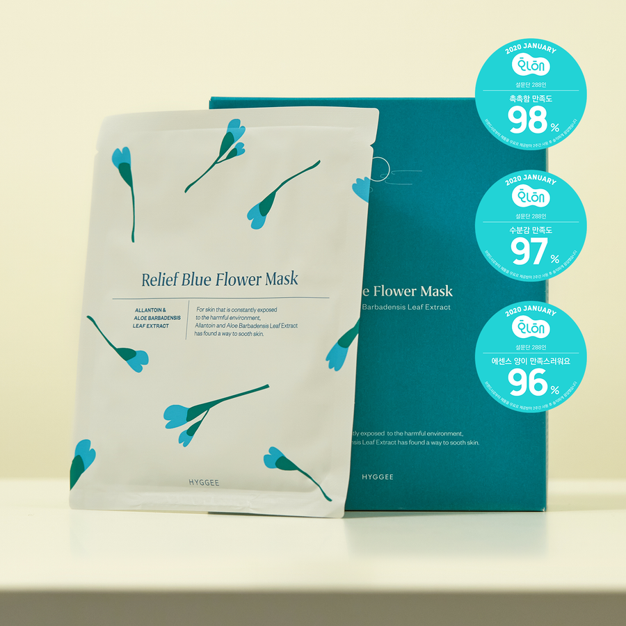 Hyggee Relief Blue Flower Mask