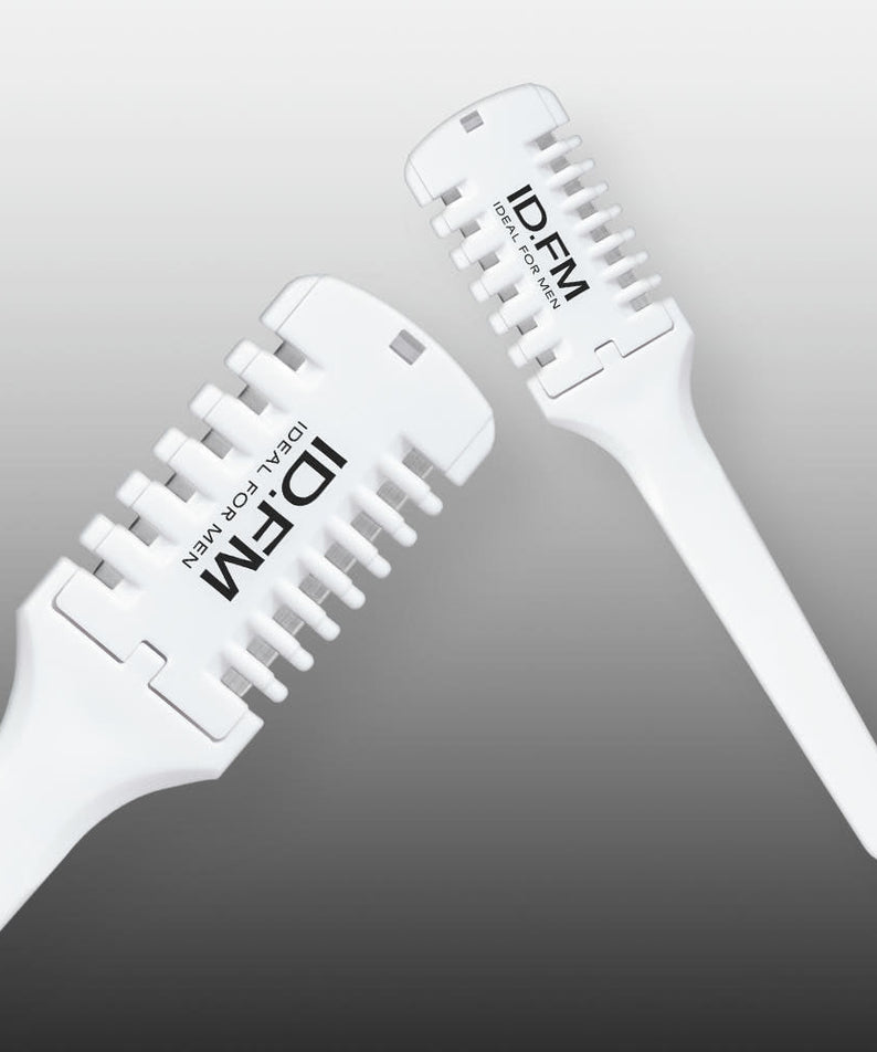 IDEAL FOR MEN Leg Hair Trimmer 1 Pack - white leg hair trimmer by Gentleman Korea, compact dual-head design for precise grooming