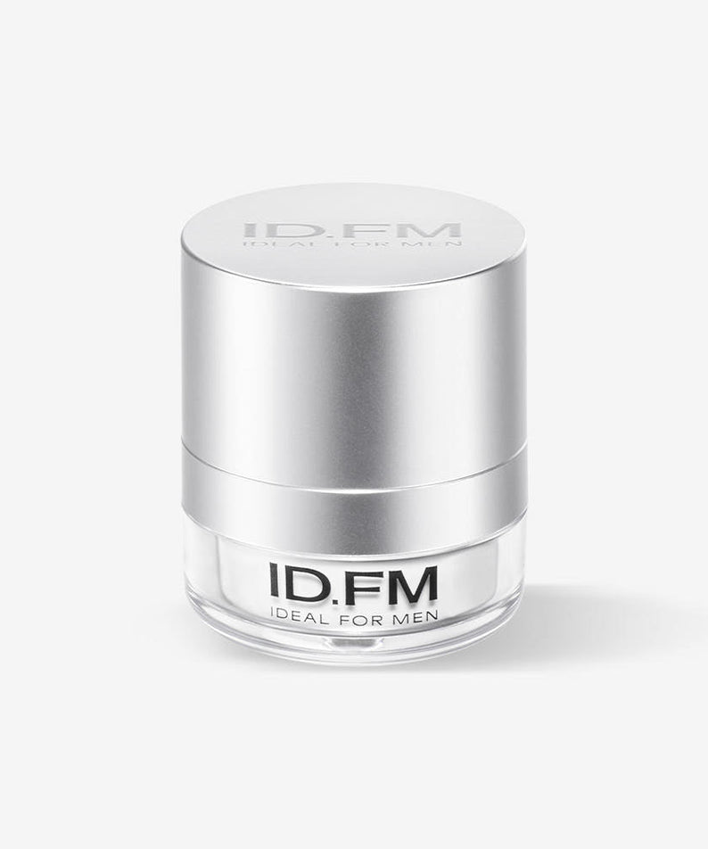 IDEAL FOR MEN No-Sebum Easy Powder 5g silver compact jar product shot for Gentleman Korea - oil control men’s skincare