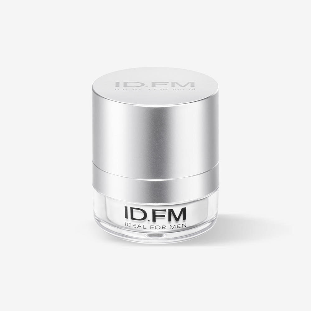 IDEAL FOR MEN No-Sebum Easy Powder 5g silver compact jar product shot for Gentleman Korea - oil control men’s skincare