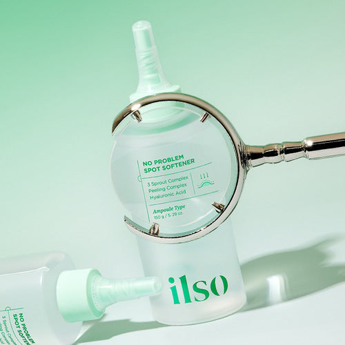 ILSO No Trouble Spot Softemer 150g bottle with magnifying glass highlighting details