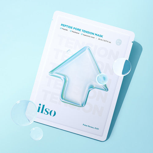 ILSO Peptide Pore Tension Mask 1 Sheets packaging displayed on a blue background