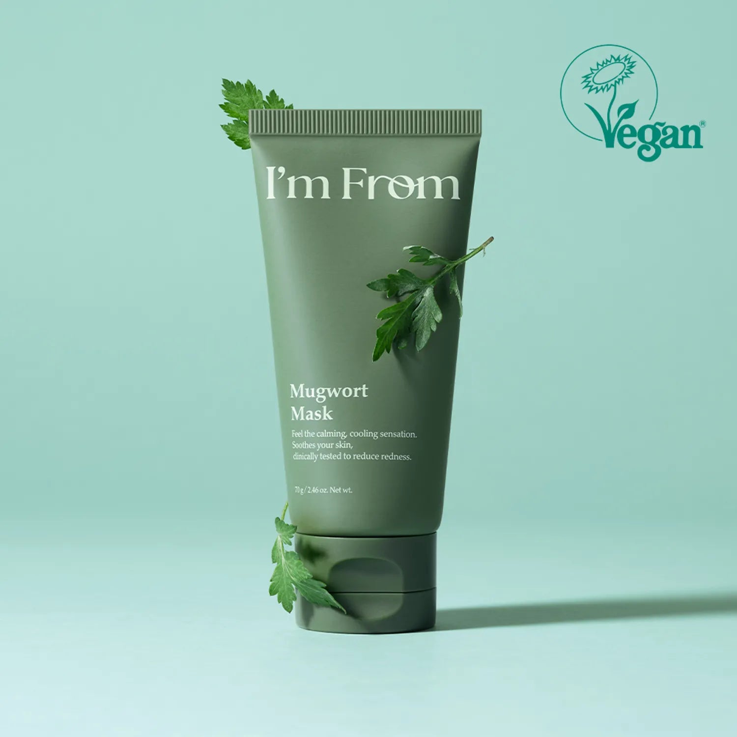 I'M FROM Mugwort Mask 70g product image with vegan label