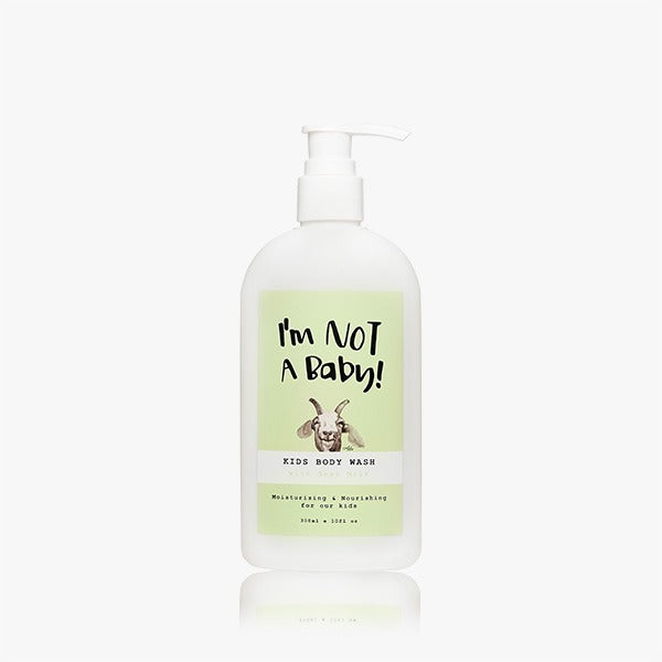 I'M NOT BABY Kids Body Wash 300ml bottle with pump dispenser on white background