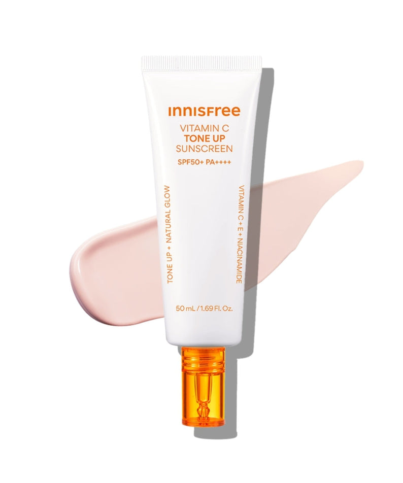INNISFREE Vita C Spot Tone Up Sunscreen SPF50+/PA++++ 50ml with swatch