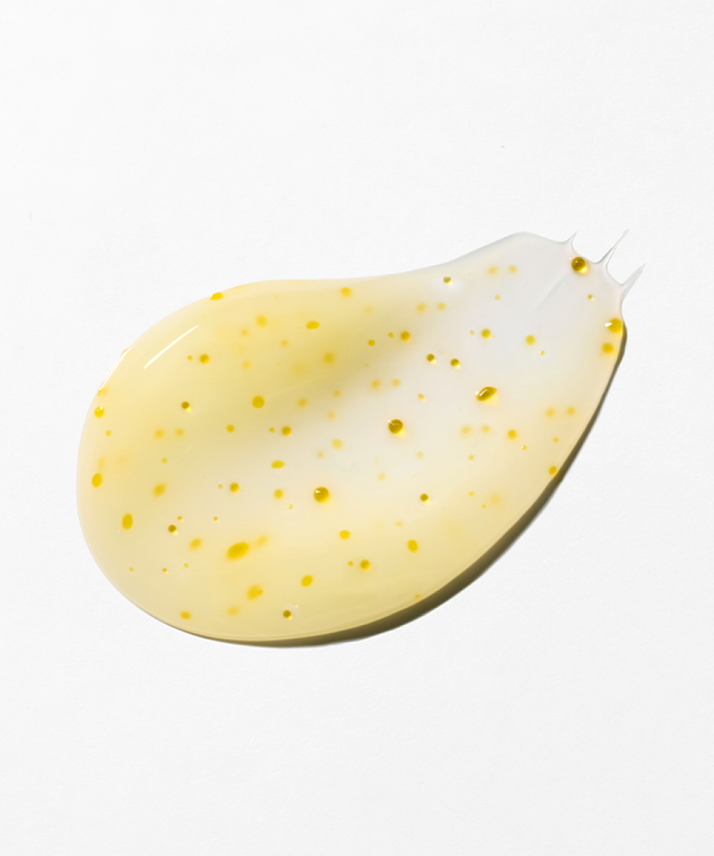 Texture of INNISFREE Vitamin C Enzyme Brightening Cream 50ml on white background