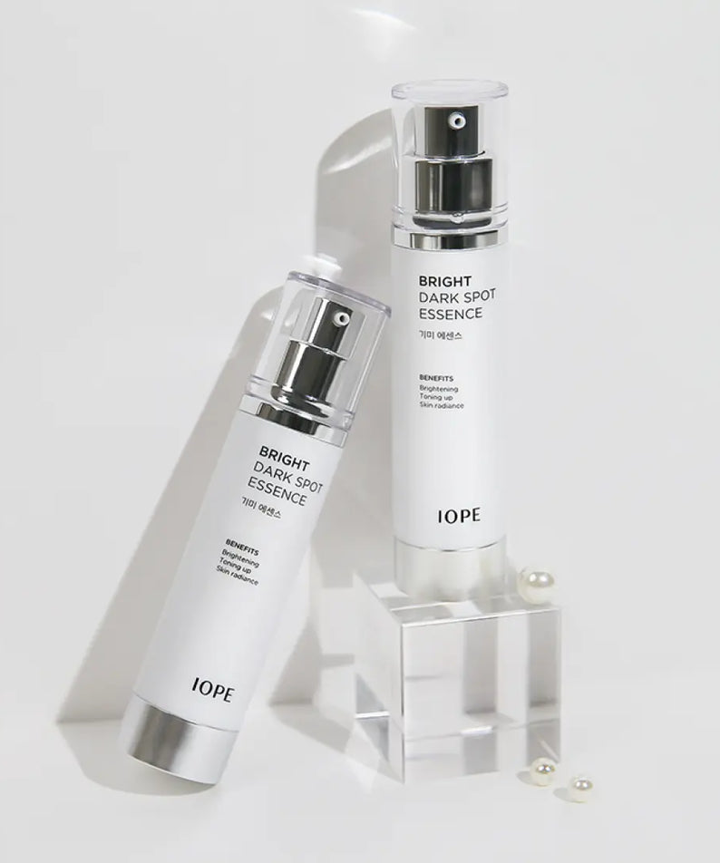 IOPE Brightening Spot Essence 45ml bottles displayed against a white background