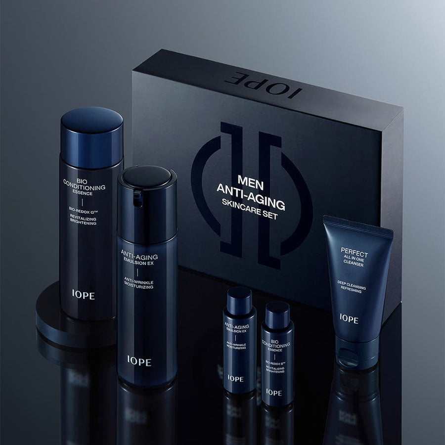 Iope Men Bio Anti-Aging Set (Essence, Emulsion, Cleanser)