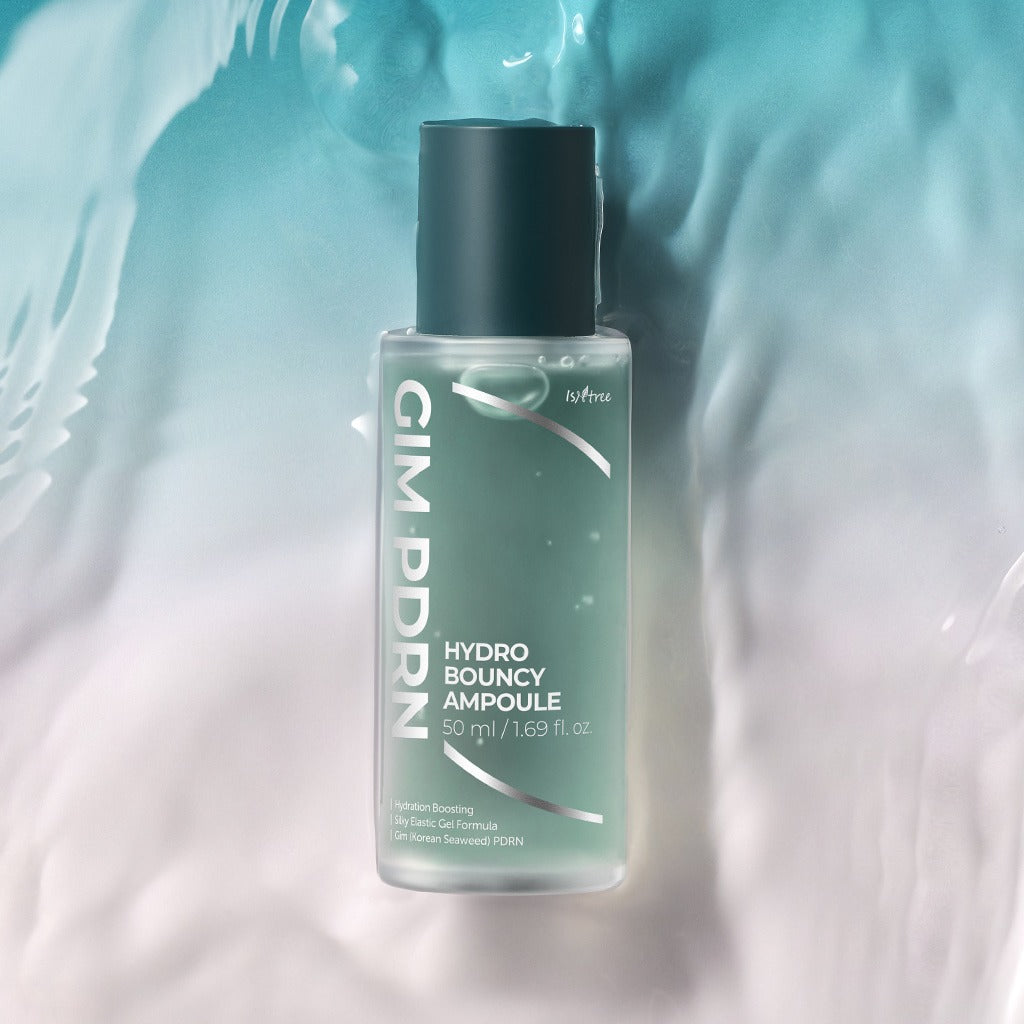 ISNTREE Gim PDRN Hydro Bouncy Ampoule 50ml product image showcasing the refreshing skincare formula