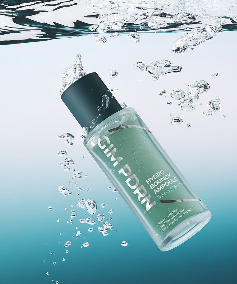 ISNTREE Gim PDRN Hydro Bouncy Ampoule 50ml submerged in water with bubbles