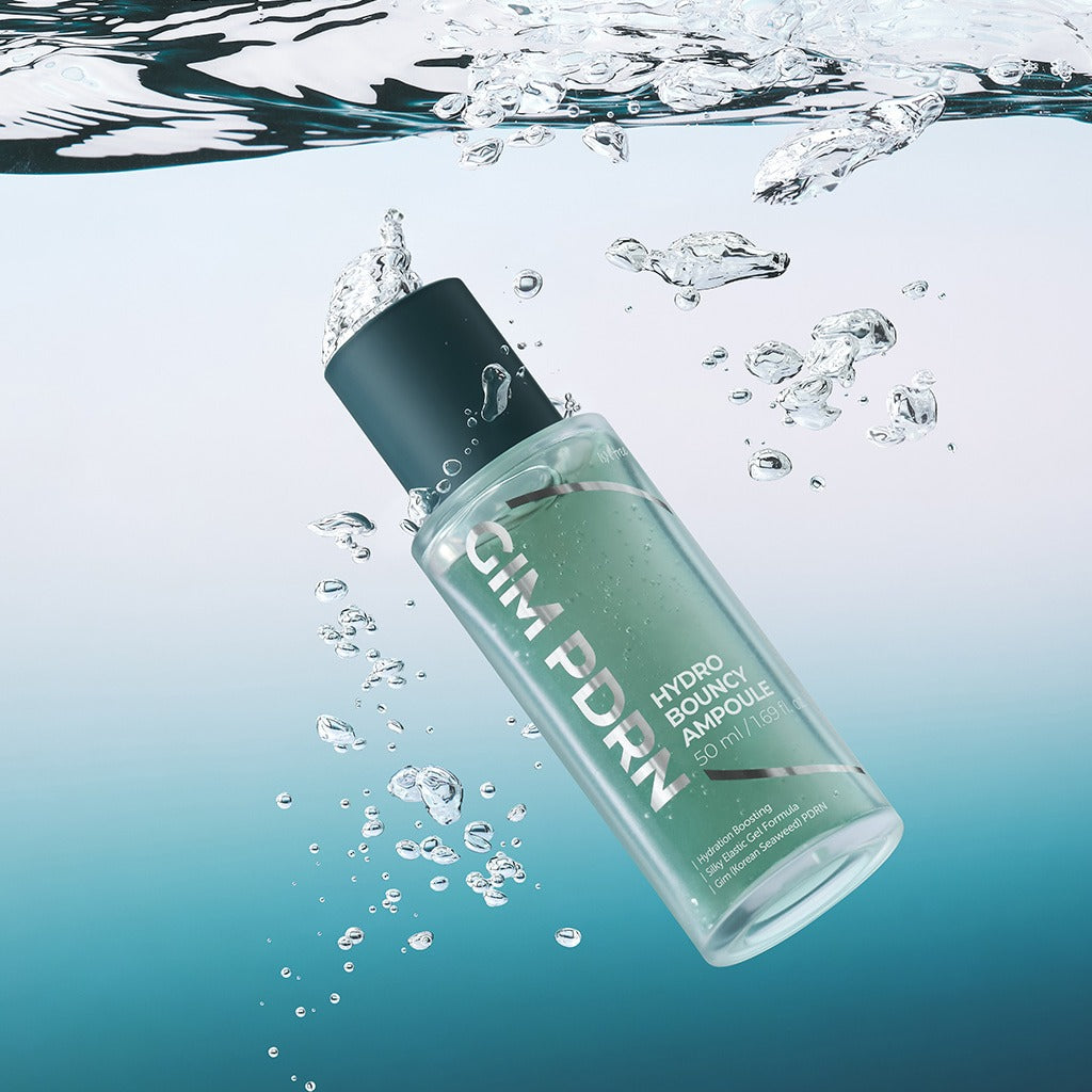 ISNTREE Gim PDRN Hydro Bouncy Ampoule 50ml submerged in water with bubbles