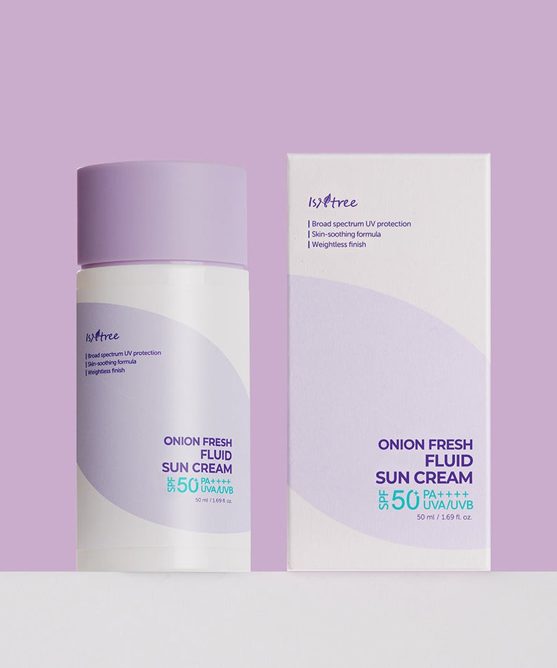 ISNTREE Onion fresh Fluid Sun Cream 50ml bottle and packaging