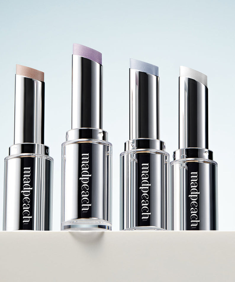 IVI MAD PEACH Milky Way Highlighter Stick in assorted shades displayed on a shelf