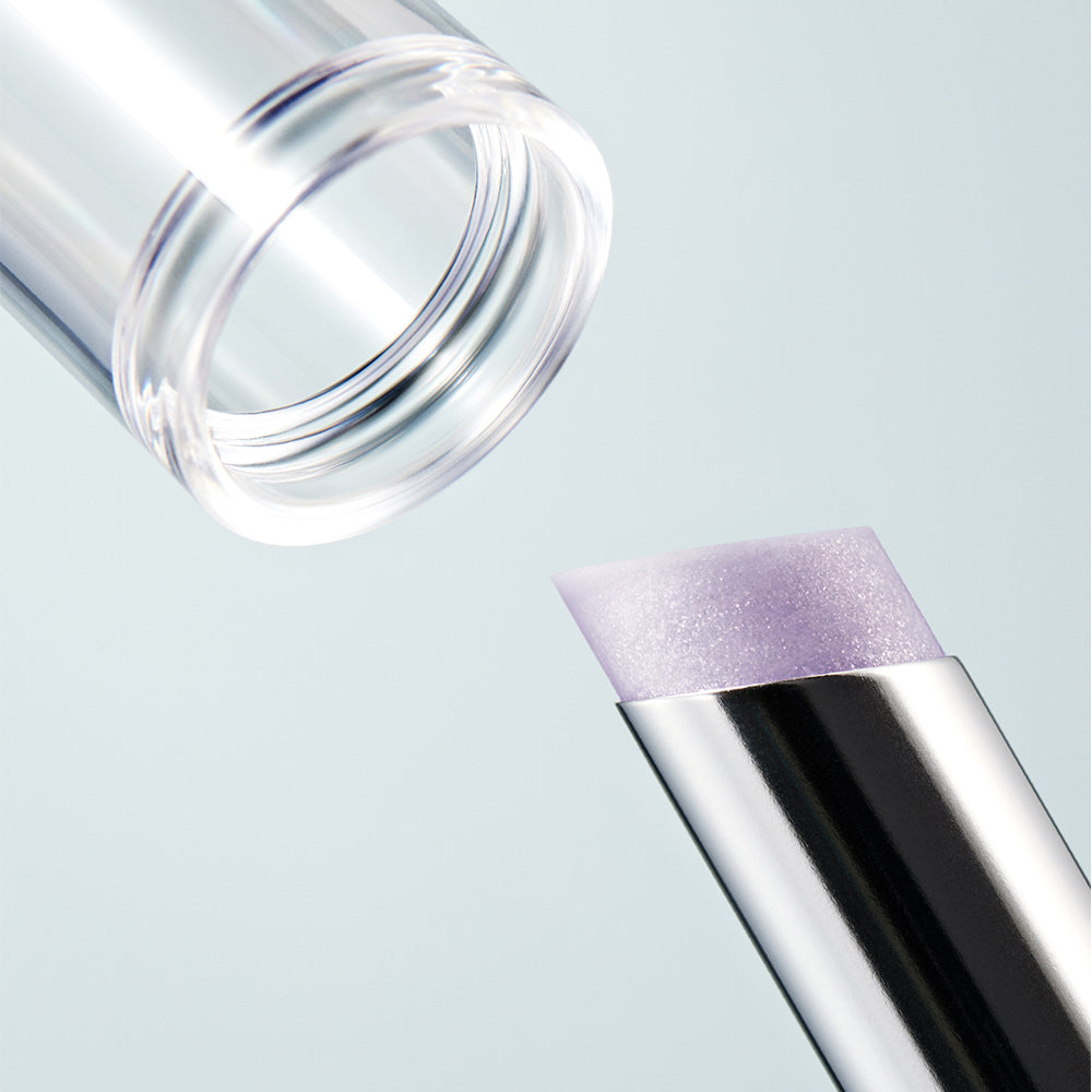 IVI MAD PEACH Milky Way Highlighter Stick with shimmering lavender tip and sleek silver casing