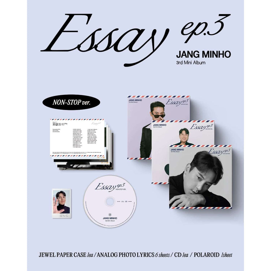 Jang Min Ho - 3rd Album [Essay Ep.3] (Non-Stop Version) (Random 1 Of 3) - Kpop Album