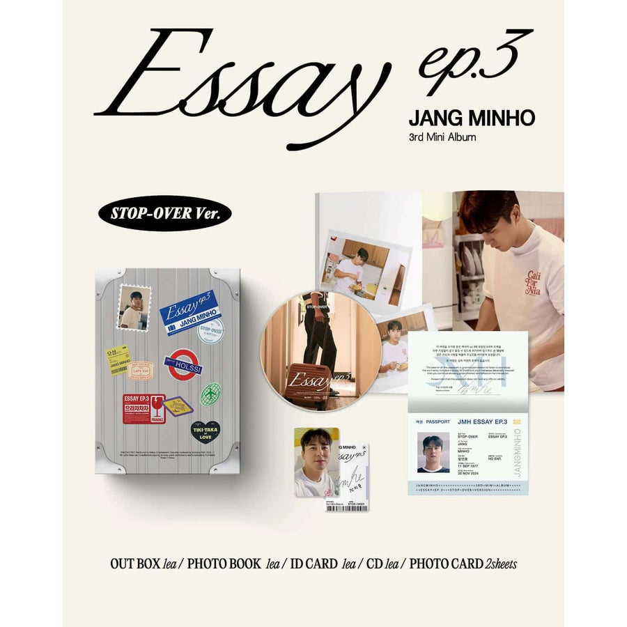 Jang Min Ho - 3rd Album [Essay Ep.3] (Stop-Over Version) - Kpop Album