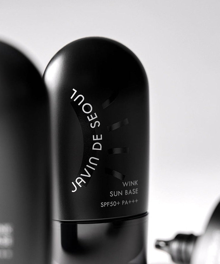 JAVIN DE SEOUL Wink Sun Base 50ml - Gentleman Korea premium men's SPF50+ PA+++ sun base in sleek black bottle for Korean skincare