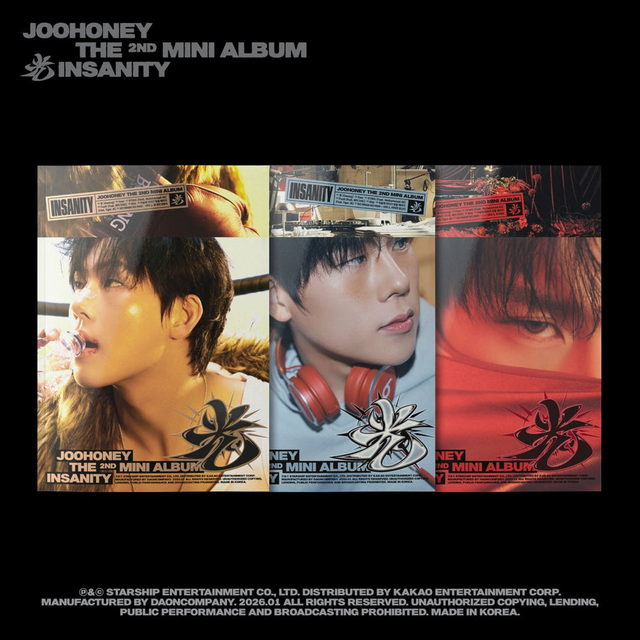 Jooheon - The 2nd Mini Album 光 (Insanity) ( Ver. / Ver. / In Red Ver. ) (Random 1 Of 3) - Kpop Album
