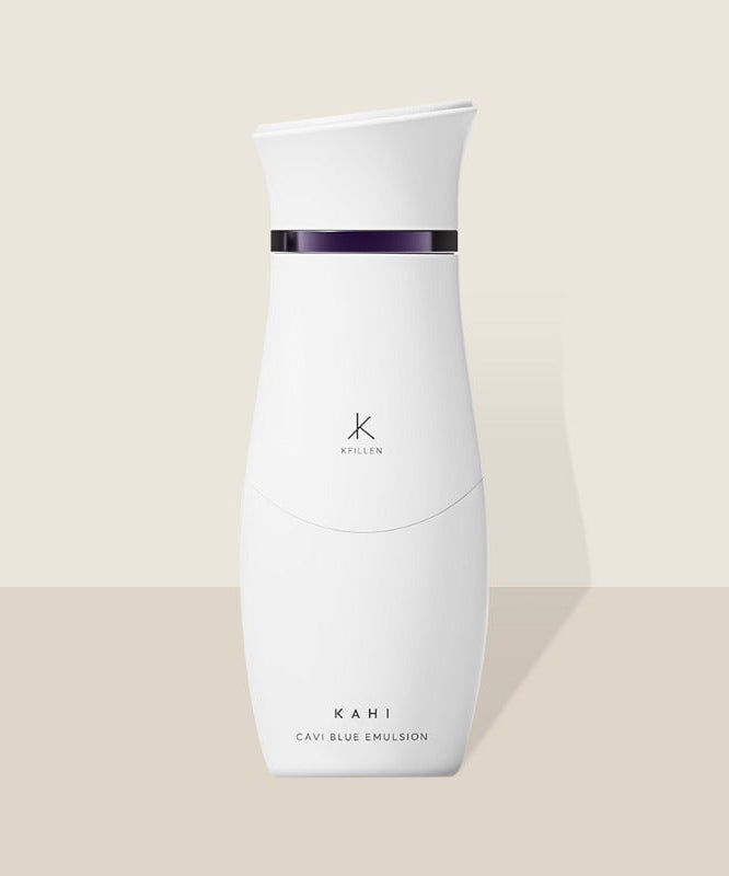KAHI Caci Blue Emulsion 135ml product bottle on beige background