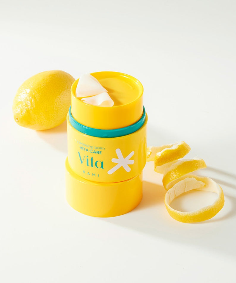 KAHI Cleansing Balm 3 Types 50ml with lemon for vibrant skincare