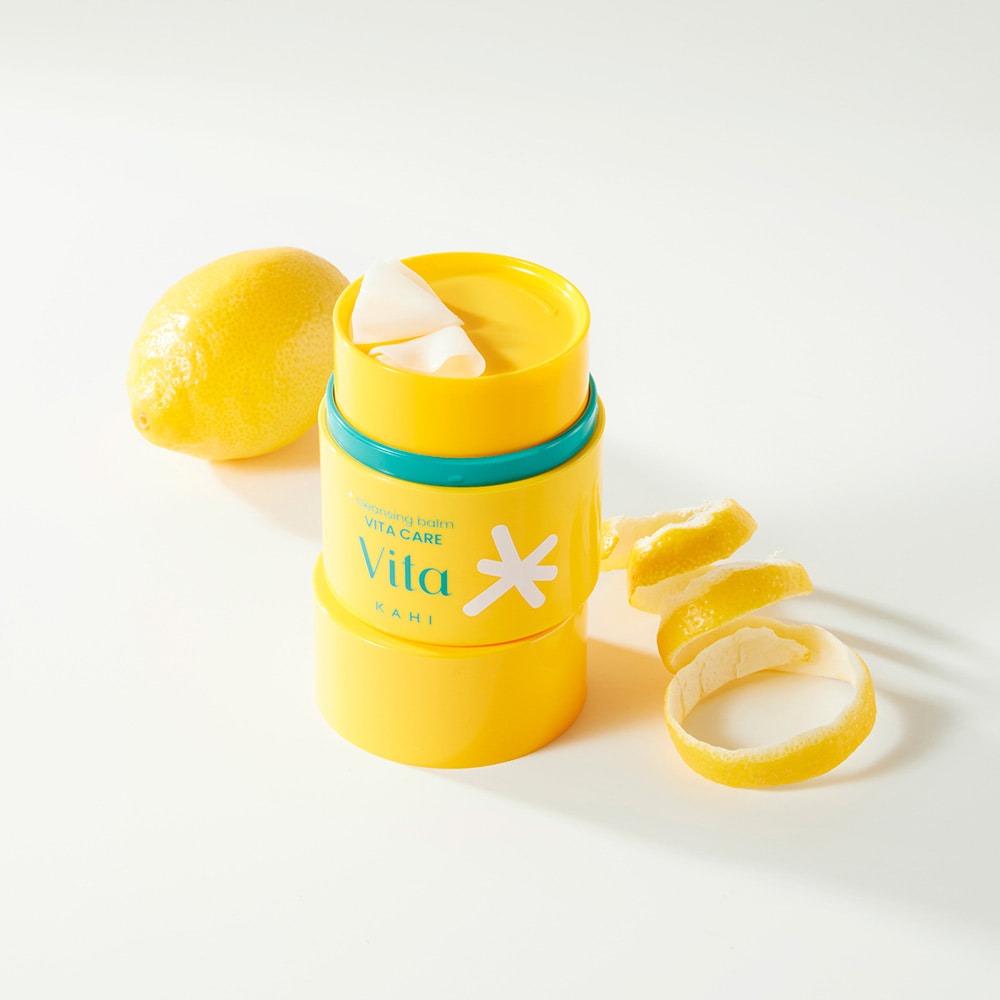 KAHI Cleansing Balm 3 Types 50ml with lemon for vibrant skincare