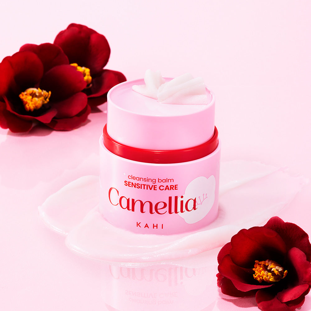KAHI Cleansing Balm Sensitive Care 50ml product image with floral background