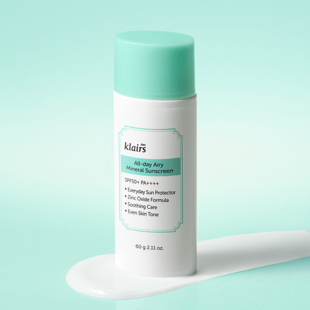 KLAIRS All Day Airy Invisible Tone-Up Sunscreen 60g (SPF50+ PA++++), everyday sun protection with a smooth, invisible finish.