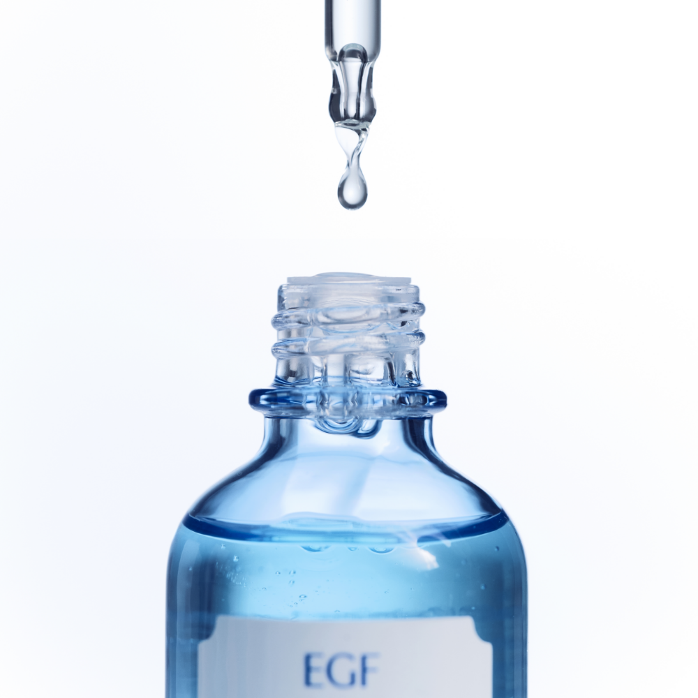 KLAIRS EGF Blue AC Soothing Serum 50g bottle with dropper releasing serum