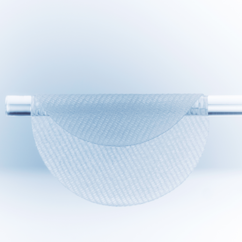 KLAIRS EGF Blue Calming Toner Pads 60 Pads texture close-up on rod