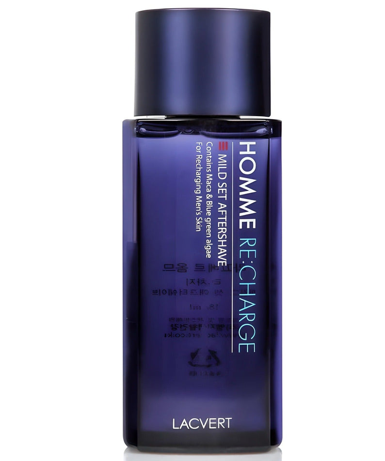 LACVERT Homme Recharge Mild Set Aftershave 185ml by Gentleman Korea – men's soothing aftershave in dark blue bottle