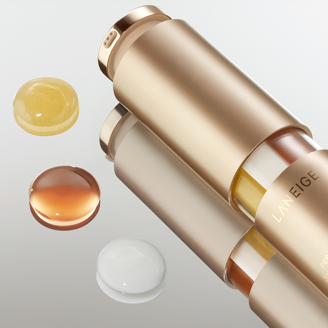 LANEIGE NEW Perfect Renew 3X Serum Advanced Planning Set 40ml with serum textures and sleek design
